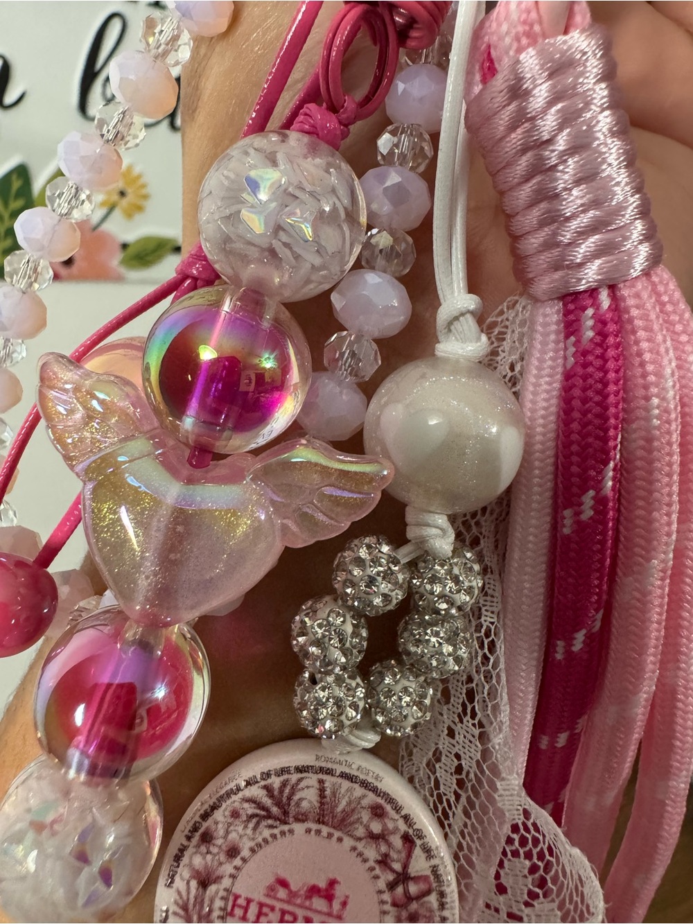 Pink Phone/Key/Bag Chain #P1128 - Picture 6 of 12
